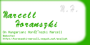 marcell horanszki business card